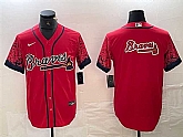 Men's Atlanta Braves Red Team Big Logo City Connect Cool Base Stitched Baseball Jersey,baseball caps,new era cap wholesale,wholesale hats